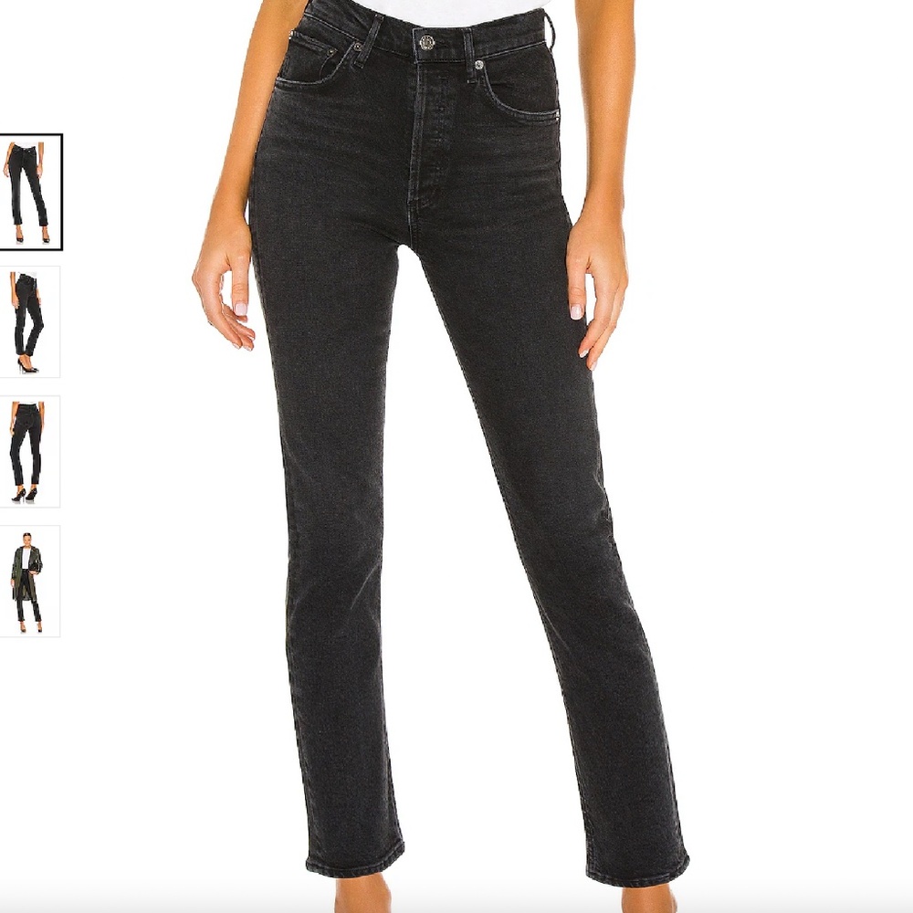Agolde Black Ankle & Cropped Jeans